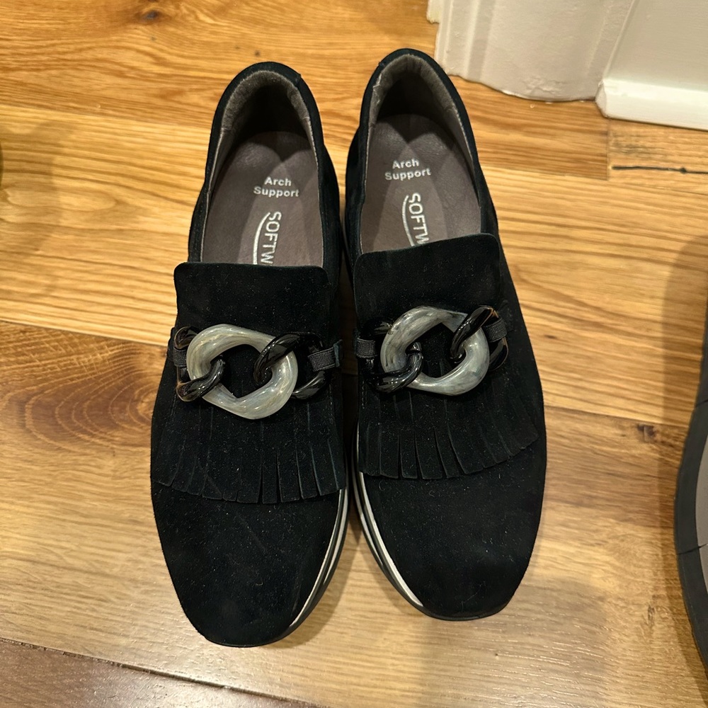 Black Softwaves sneakers worn ONCE